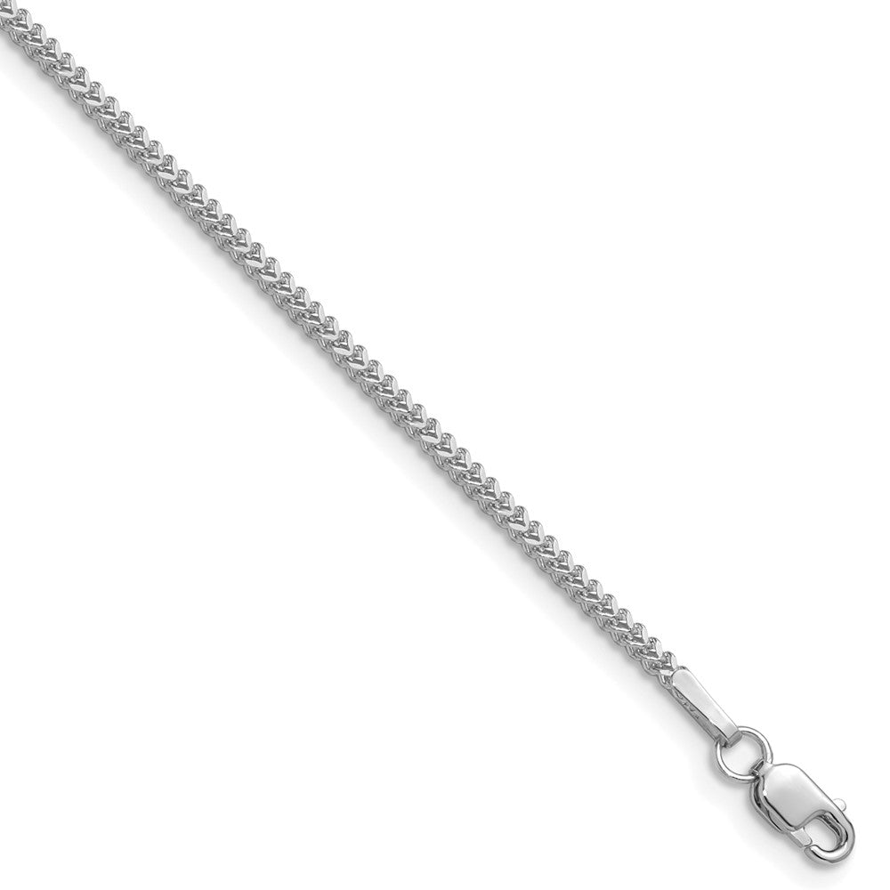 14K White Gold Franco Chain — 1.3 mm