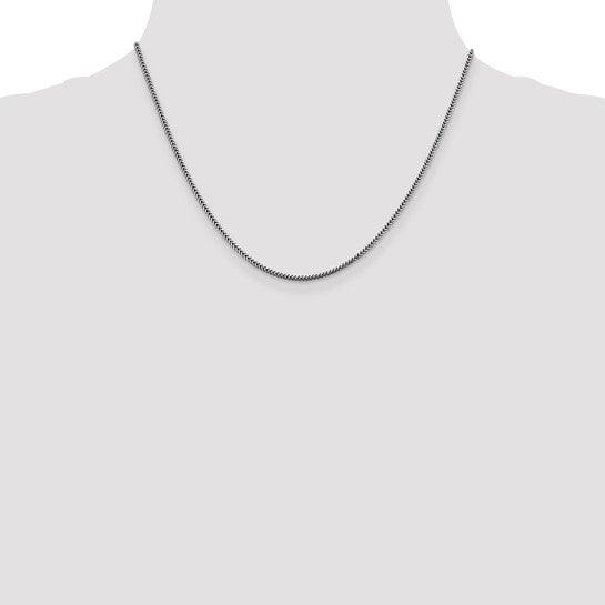 14k White Gold 1.4mm Franco Chain