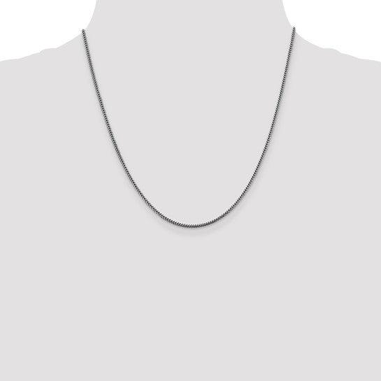 14k White Gold 1.4mm Franco Chain