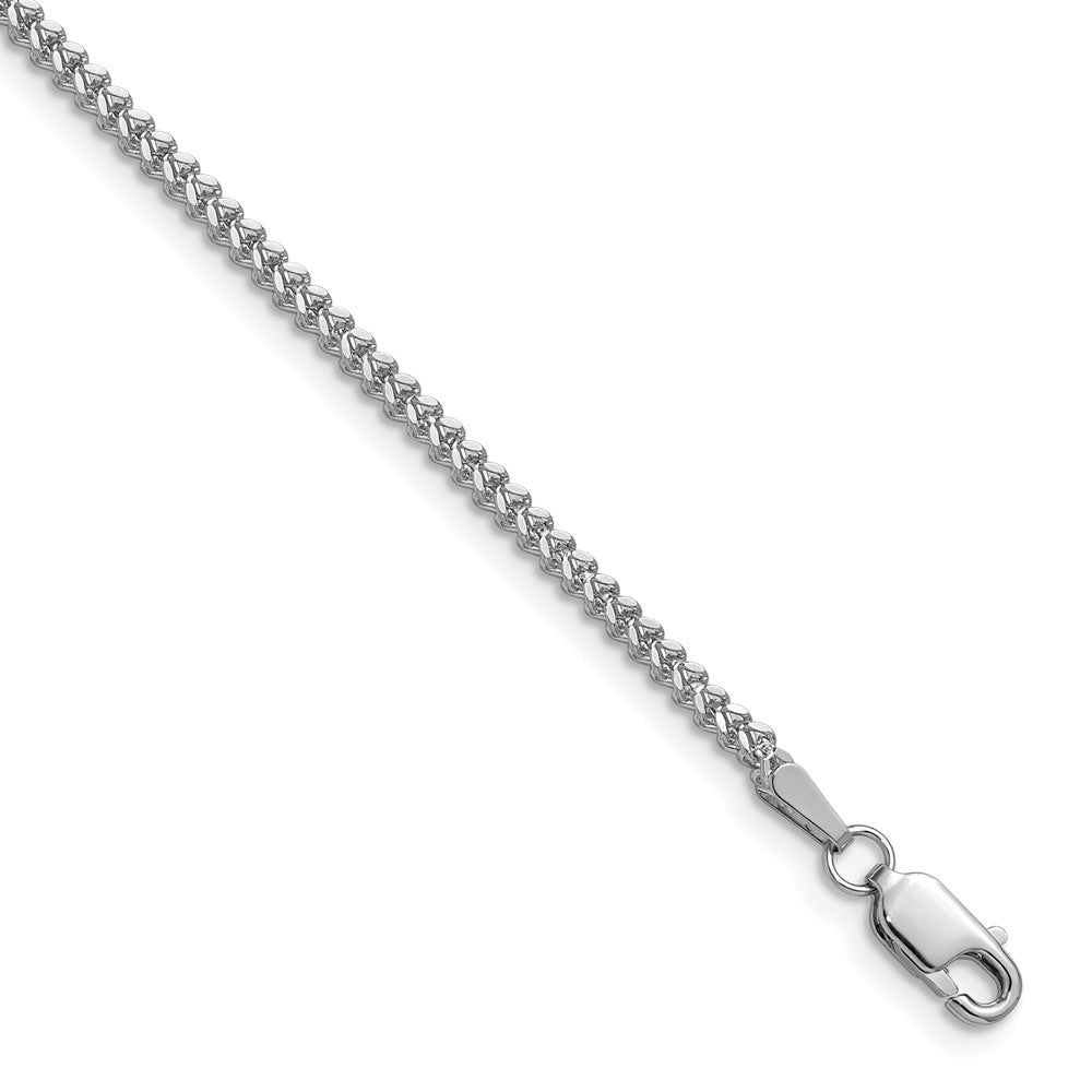 14K White Gold Franco Chain — 1.5 mm