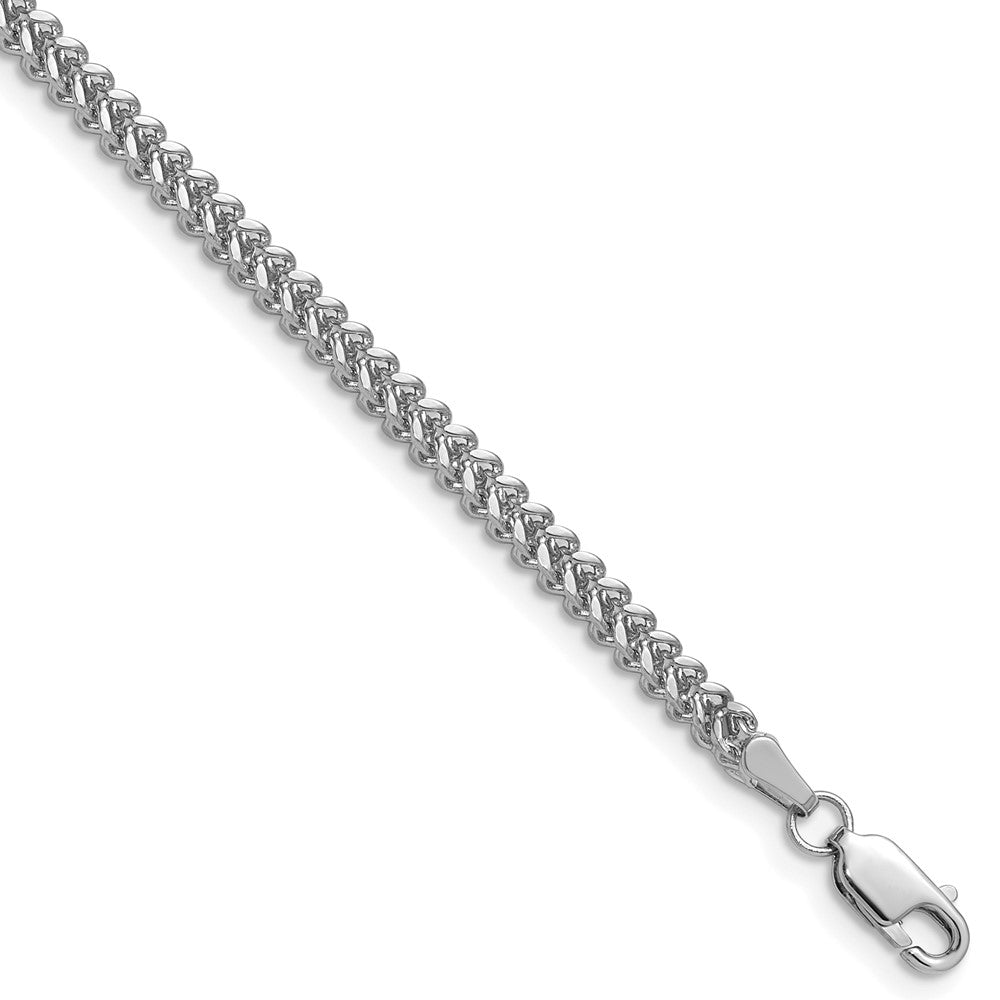 14K White Gold Franco Chain — 2.3 mm