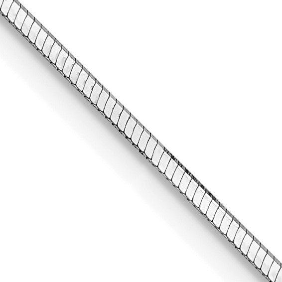 14k White Gold 1.00mm Octagonal Snake Chain