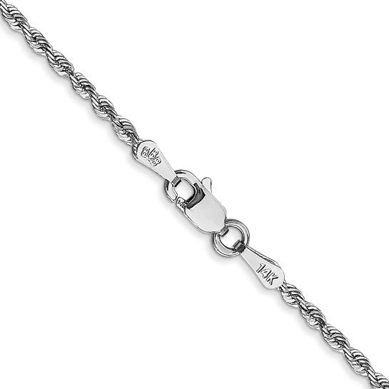 14k White Gold 1.85mm Diamond Cut Quadruple Rope Chain