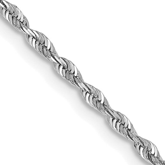 14k White Gold 1.85mm Diamond Cut Quadruple Rope Chain