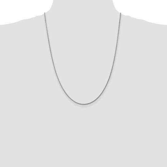 14k White Gold 1.6mm Round Snake Chain