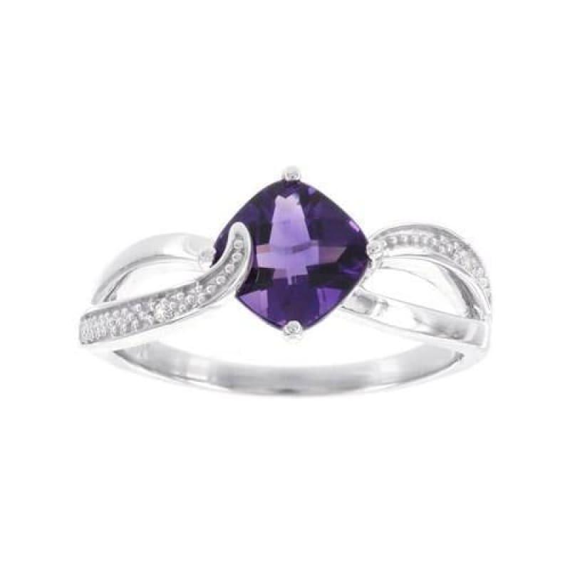 ANC Sterling Silver CR Alexandrite And Diamond Ring - Seattle Gold Grillz
