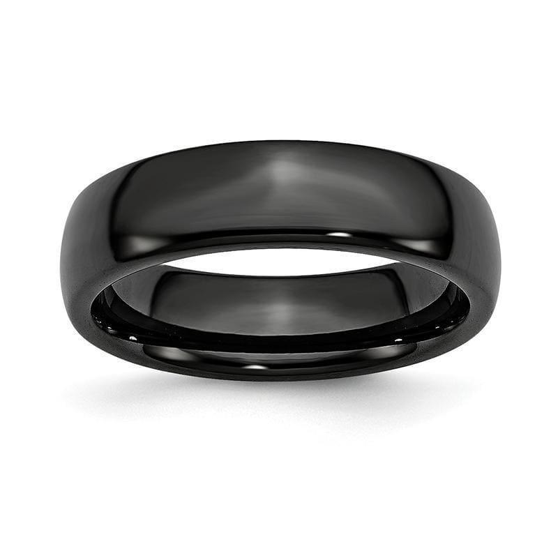 Black Ceramic 6mm Polished Band - Seattle Gold Grillz
