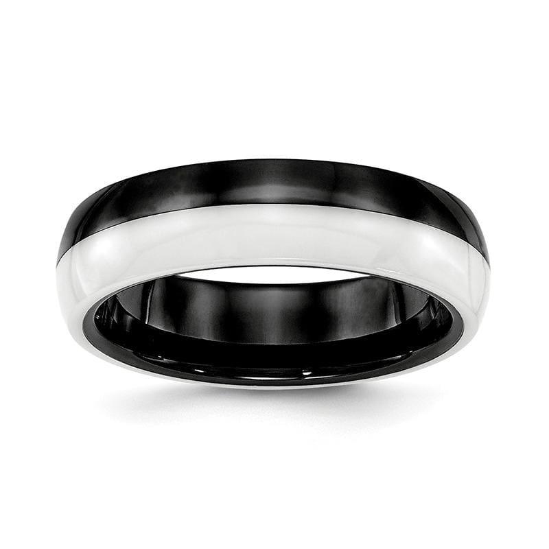 Ceramic Black and White 6.00mm Band - Seattle Gold Grillz