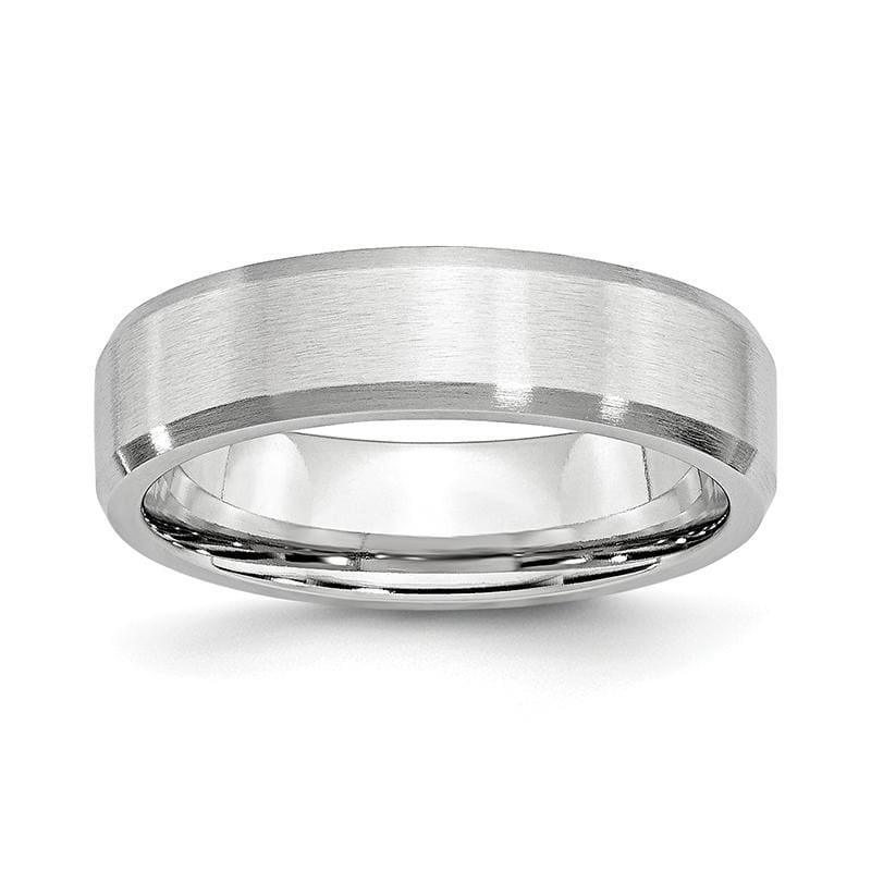 Cobalt Beveled Edge All Satin 6mm Band - Seattle Gold Grillz