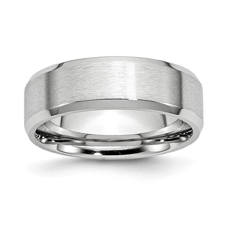 Cobalt Beveled Edge Satin and Polished 7mm Band - Seattle Gold Grillz
