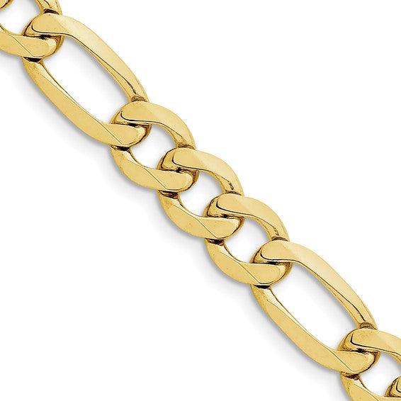 Gold 10mm Light Concave Figaro Chain - Seattle Gold Grillz