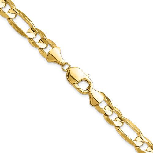 Gold 10mm Light Concave Figaro Chain - Seattle Gold Grillz