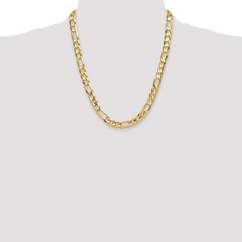 Gold 10mm Light Concave Figaro Chain - Seattle Gold Grillz