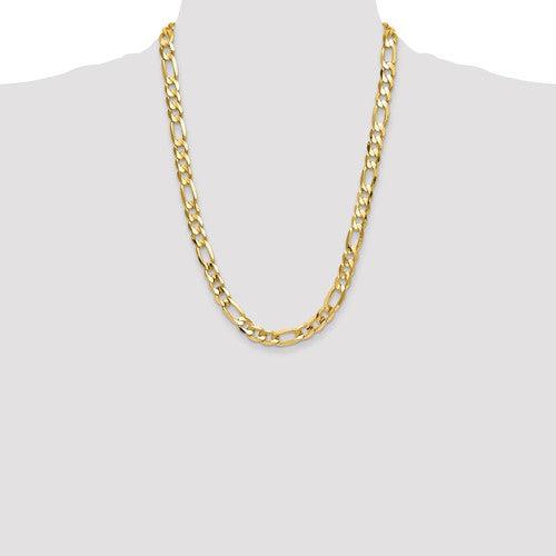 Gold 10mm Light Concave Figaro Chain - Seattle Gold Grillz