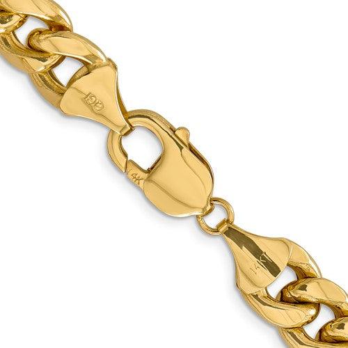 Gold 11mm Semi Solid Miami Cuban Link Chain - Seattle Gold Grills