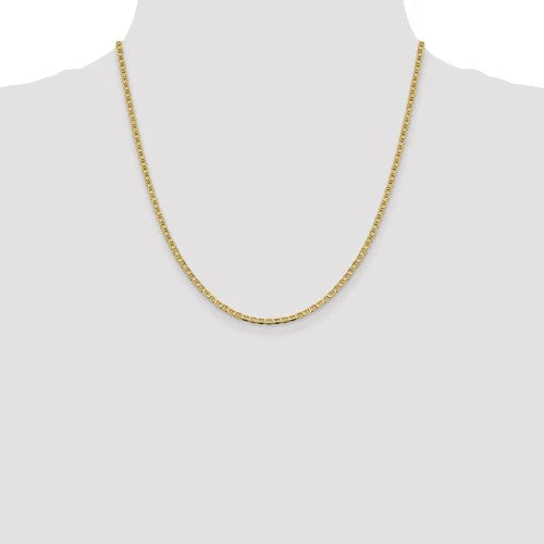 Gold 2.4mm Flat Anchor Chain - Seattle Gold Grillz