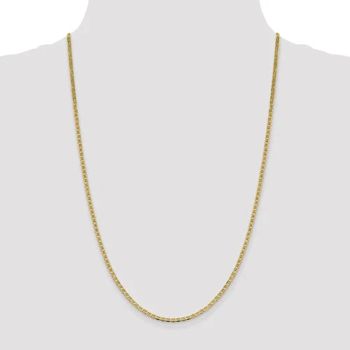 Gold 2.4mm Flat Anchor Chain - Seattle Gold Grillz