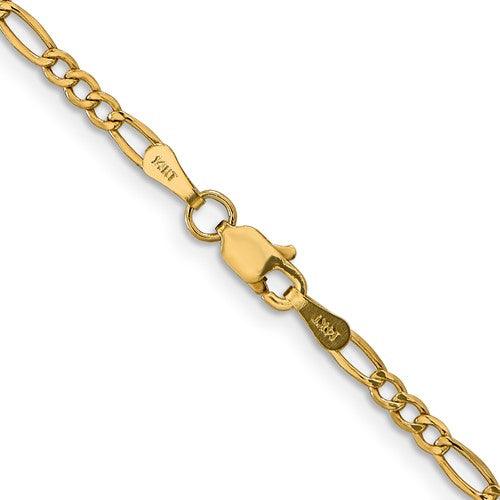 Gold 2.5mm Figaro Chain - Seattle Gold Grillz