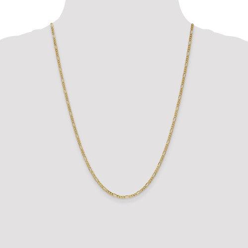 Gold 2.5mm Figaro Chain - Seattle Gold Grillz