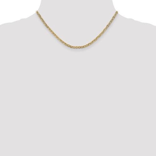 Gold 3.20mm Semi-Solid Anchor Chain - Seattle Gold Grillz