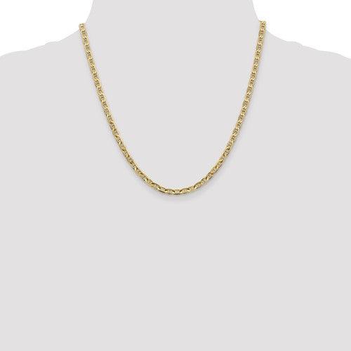 Gold 3.75mm Concave Anchor Chain - Seattle Gold Grillz