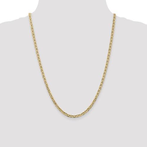 Gold 3.75mm Concave Anchor Chain - Seattle Gold Grillz