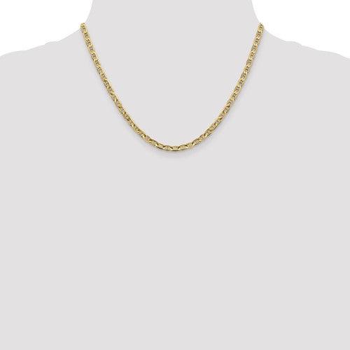 Gold 3.75mm Concave Anchor Chain - Seattle Gold Grillz