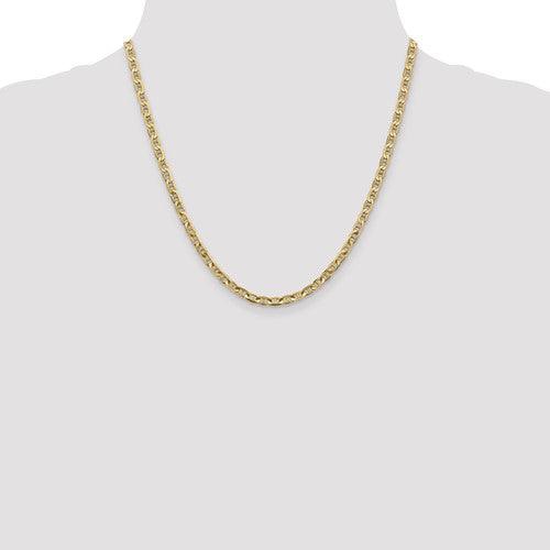 Gold 3.75mm Concave Anchor Chain - Seattle Gold Grillz