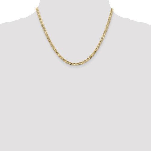 Gold 3.75mm Concave Anchor Chain - Seattle Gold Grillz