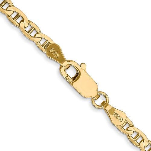 Gold 3mm Concave Anchor Chain - Seattle Gold Grillz