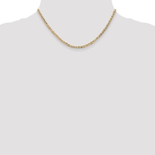 Gold 3mm Concave Anchor Chain - Seattle Gold Grillz