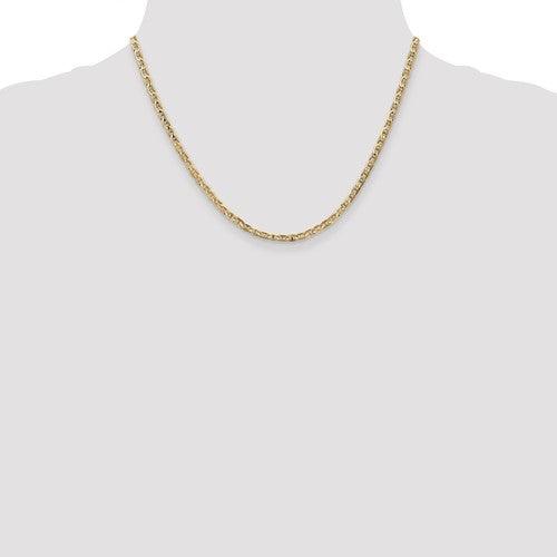 Gold 3mm Concave Anchor Chain - Seattle Gold Grillz