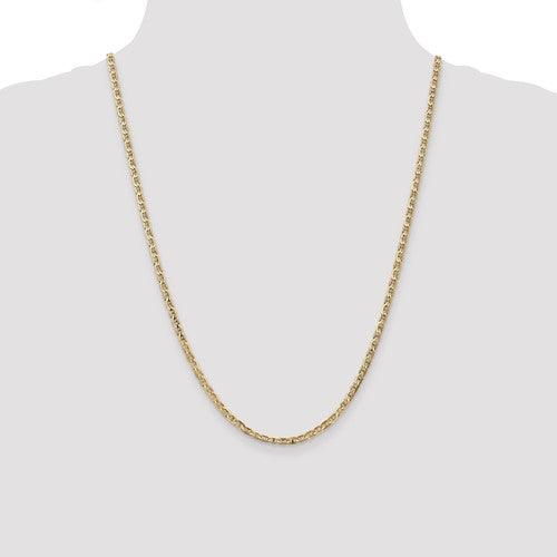 Gold 3mm Concave Anchor Chain - Seattle Gold Grillz