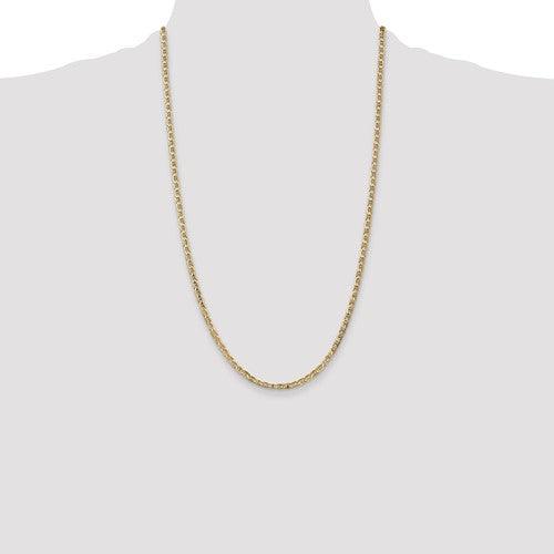 Gold 3mm Concave Anchor Chain - Seattle Gold Grillz