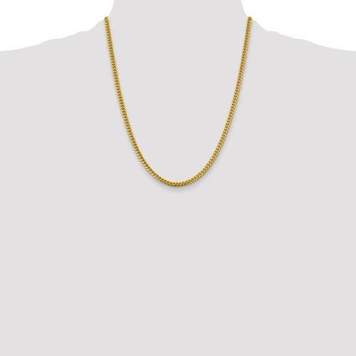 Gold 4.25mm Solid Miami Cuban Chain - Seattle Gold Grillz