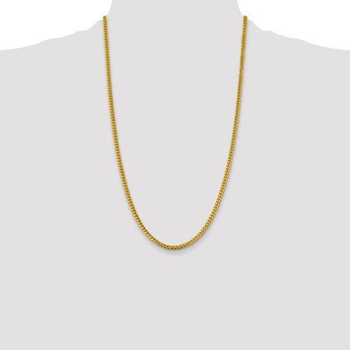 Gold 4.25mm Solid Miami Cuban Chain - Seattle Gold Grillz