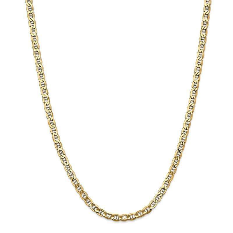 Gold 4.75mm Semi-Solid Anchor Chain - Seattle Gold Grillz