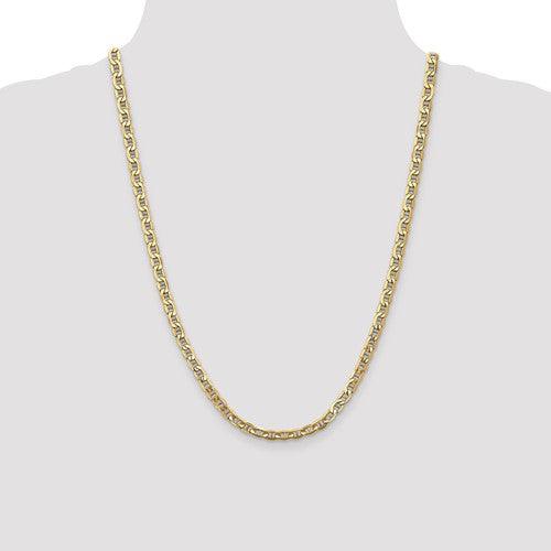Gold 4.75mm Semi-Solid Anchor Chain - Seattle Gold Grillz