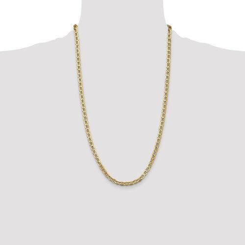 Gold 4.75mm Semi-Solid Anchor Chain - Seattle Gold Grillz