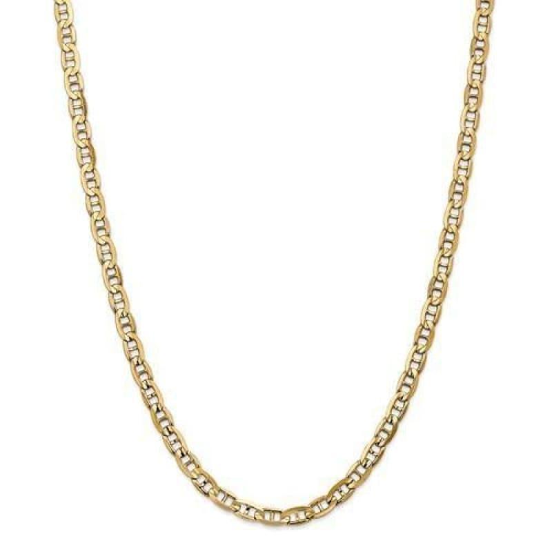 Gold 5.25mm Concave Anchor Chain - Seattle Gold Grillz