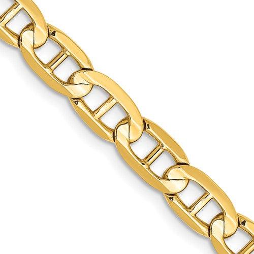 Gold 5.25mm Concave Anchor Chain - Seattle Gold Grillz