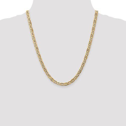 Gold 5.25mm Concave Anchor Chain - Seattle Gold Grillz