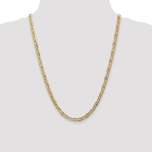 Gold 5.25mm Concave Anchor Chain - Seattle Gold Grillz