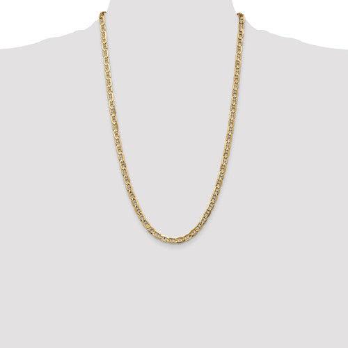 Gold 5.25mm Concave Anchor Chain - Seattle Gold Grillz