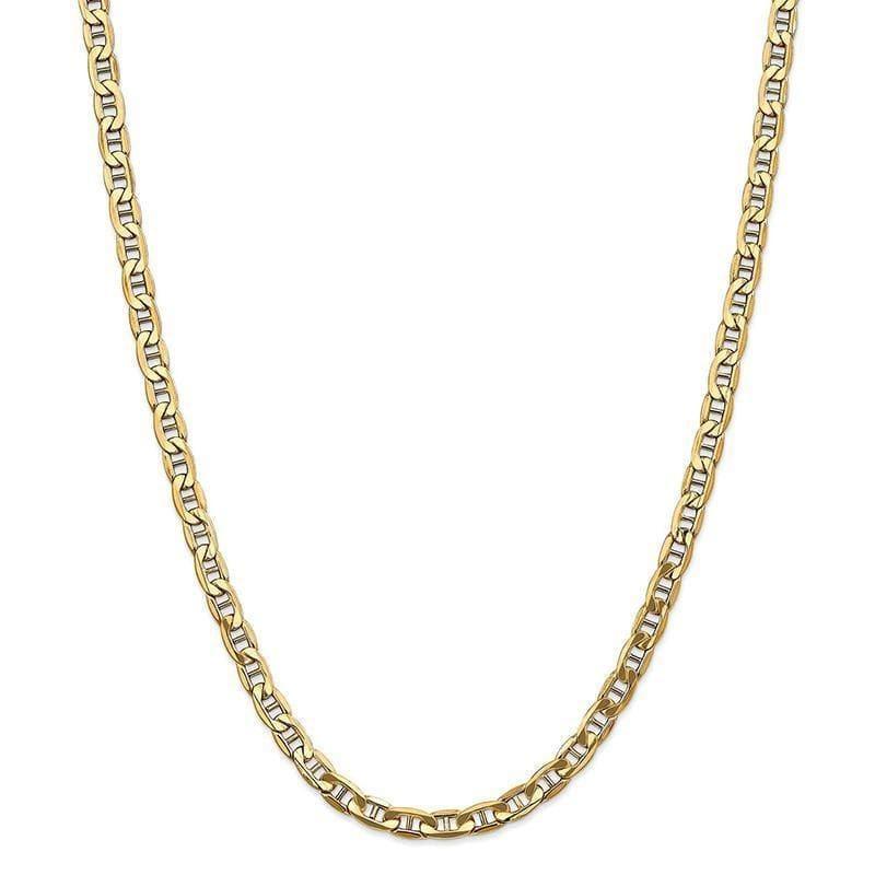 Gold 5.5mm Semi-Solid Anchor Chain - Seattle Gold Grillz