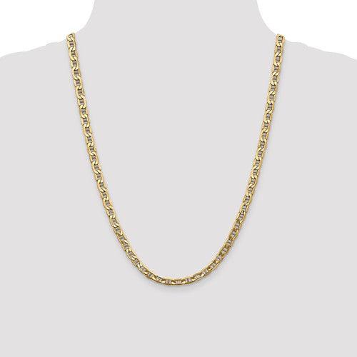 Gold 5.5mm Semi-Solid Anchor Chain - Seattle Gold Grillz