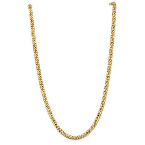Gold 5.5mm Solid Miami Cuban Link Chain - Seattle Gold Grillz