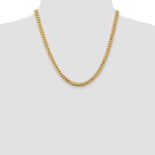 Gold 5.5mm Solid Miami Cuban Link Chain - Seattle Gold Grillz