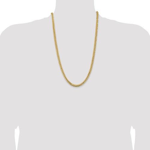 Gold 5.5mm Solid Miami Cuban Link Chain - Seattle Gold Grillz