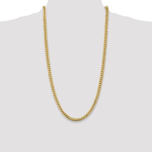 Gold 5.5mm Solid Miami Cuban Link Chain - Seattle Gold Grillz